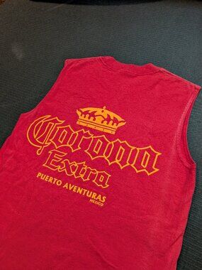 Corona Extra sleeveless tank top Faded Retro Streetwear Y2K Graphic tank Workout